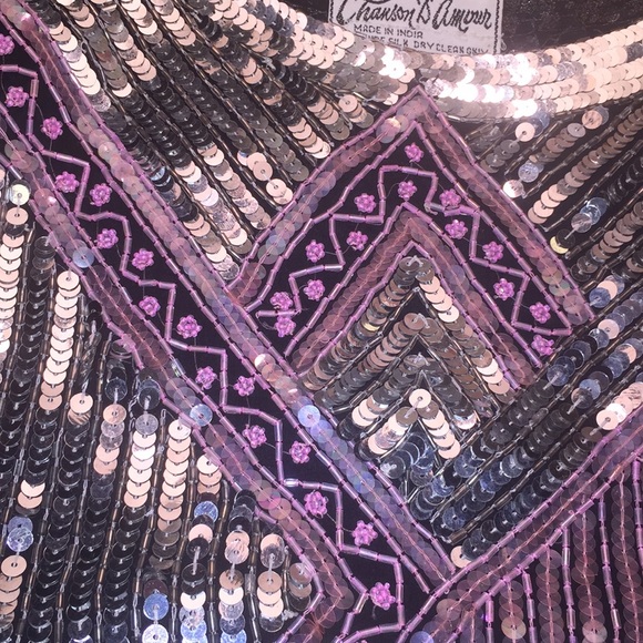 Sequins sleeveless top in silver and pink - Picture 4 of 5